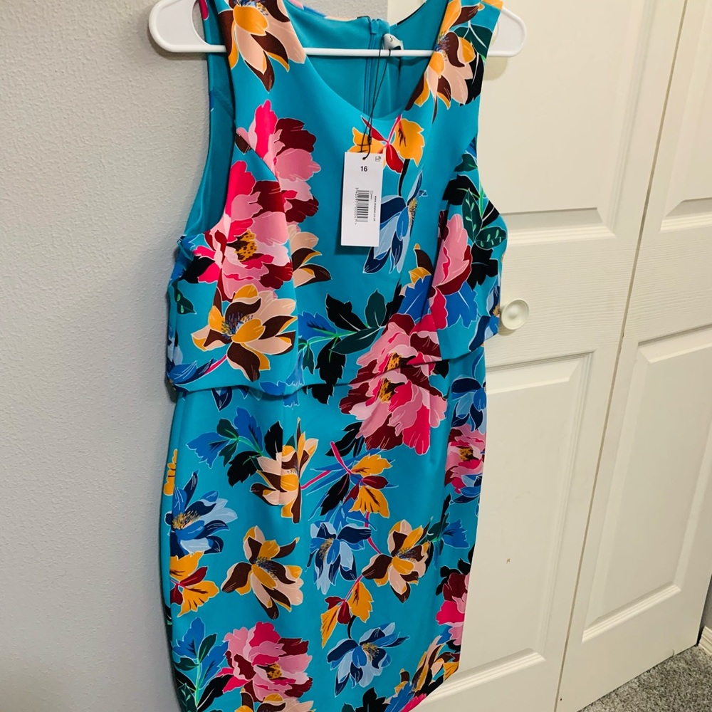 SOLD! BRAND NEW blue floral sleeveless dress!